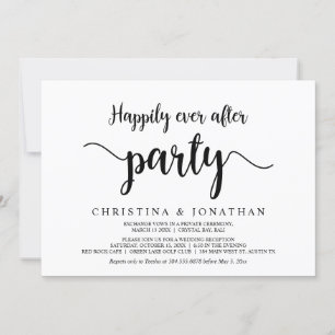 Happily Ever After-feest, Moderne Rustieke Elopeme Kaart