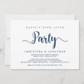 Happily Ever After-feest, Navy Blue, Elopement Kaart (Voorkant)