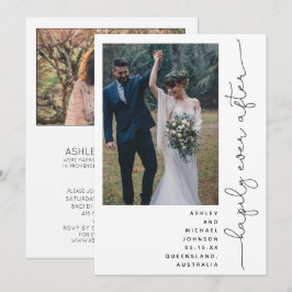 Happily Ever After Feest Ontvangst Alleen 2 Foto Kaart