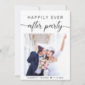 Happily Ever After Feest Ontvangst Foto Bruiloft Aankondiging (Voorkant)