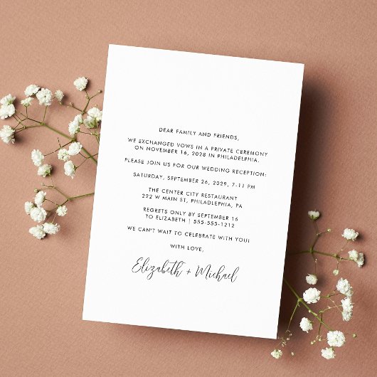 Happily Ever After Feest Ontvangst Foto Bruiloft Aankondiging