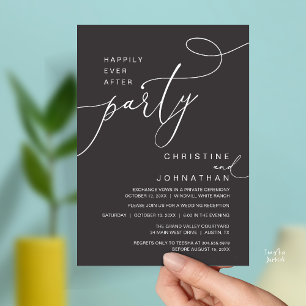 Happily Ever After Feest Romantische Trouwreceptie Kaart
