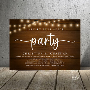 Happily Ever After-feest, Rustic Huwelijk Kaart