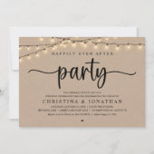 Happily Ever After Feest, Rustic Trouwdiner Kaart (Voorkant)