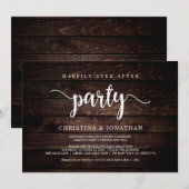 Happily Ever After-feest, Rustiek hout, Wegloopbru Kaart (Voorkant / Achterkant)