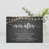 Happily Ever After-feest,  Slingerlicht, Elopement Kaart (Staand voorkant)
