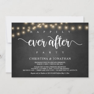 Happily Ever After-feest, Slingerlicht, Elopement Kaart