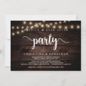 Happily Ever After-feest, slingerlichtjes, elopeme Kaart (Voorkant)