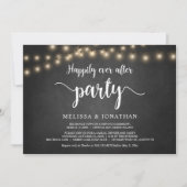 Happily Ever After-feest, String Lights Elopement Kaart (Voorkant)