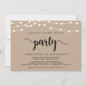 Happily Ever After-feest, String Lights Trouwen Kaart (Voorkant)