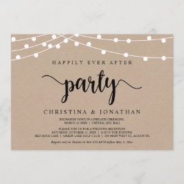 Happily Ever After-feest, String Lights Trouwen Kaart