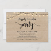 Happily Ever After-feest, String Lights Trouwen op Kaart (Voorkant)