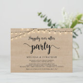Happily Ever After-feest, String Lights Trouwen op Kaart (Staand voorkant)