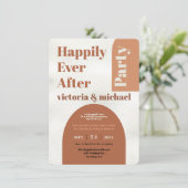 Happily Ever After Feest Uitnodiging Na Huwelijk (Staand voorkant)