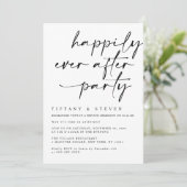 Happily Ever After Feest Uitnodiging Ontvangst Par (Staand voorkant)