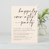 Happily Ever After Feest Uitnodiging Ontvangst Par (Staand voorkant)