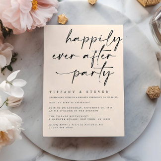 Happily Ever After Feest Uitnodiging Ontvangst Par
