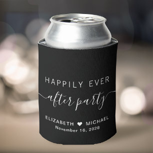 Happily Ever After Feest Zwart Huwelijksreceptie Blikjeskoeler