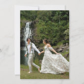 Happily Ever After Floral Wildflower Wedding Photo Kaart (Achterkant)