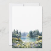Happily Ever After Forest Lakeside Floral Wedding Kaart (Achterkant)