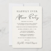 Happily Ever After Foto Crème Trouwreceptie Aankondiging (Voorkant)
