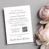 Happily Ever After Foto QR-code Bruiloftsreceptie Kaart
