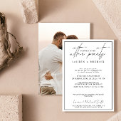 Happily Ever After Foto Zwart & Wit Trouwdag Aankondiging
