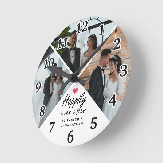 Happily Ever After Fotocollage voor het moderne pa Ronde Klok (Hoek)