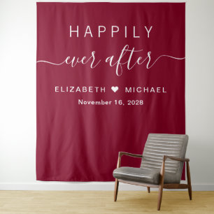 Happily Ever After Fotohokje Bordeaux Wandkleed