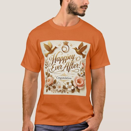 Happily Ever After | Gefeliciteerd met jullie brui T-shirt (Voorkant)