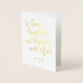 Happily Ever After | Gepersonaliseerde bruiloft go Folie Kaarten (Voorkant)