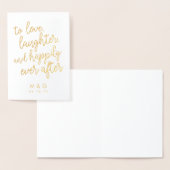 Happily Ever After | Gepersonaliseerde bruiloft go Folie Kaarten (Display)
