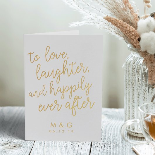 Happily Ever After | Gepersonaliseerde bruiloft go Folie Kaarten