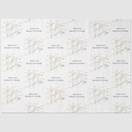 Happily Ever After Goud Kalligrafie Verlovingskaar Tissuepapier