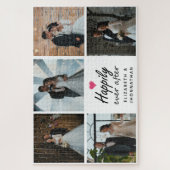 Happily Ever After Heart Wedding Photo Collage  Legpuzzel (Verticaal)