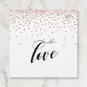 Happily Ever After Hearts en Copper Confetti Bedankjes Labels (Achterkant)