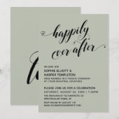 Happily Ever After Hearts Sage Bruiloft Kaart (Voorkant / Achterkant)