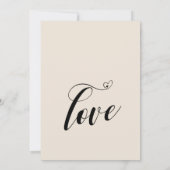 Happily Ever After Hearts Script Crème Ontvangst Kaart (Achterkant)