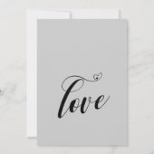 Happily Ever After Hearts Script Grijs Ontvangst Kaart (Achterkant)