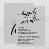 Happily Ever After Hearts Script Grijs Ontvangst Kaart (Voorkant / Achterkant)