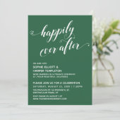 Happily Ever After Hearts Script Groene Ontvangst Kaart (Staand voorkant)