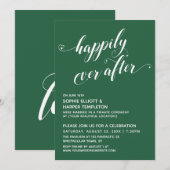 Happily Ever After Hearts Script Groene Ontvangstk Kaart (Voorkant / Achterkant)