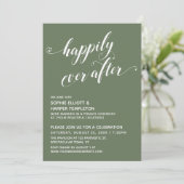 Happily Ever After Hearts Script Olijf Ontvangst Kaart (Staand voorkant)