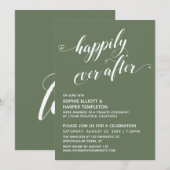 Happily Ever After Hearts Script Olijf Ontvangst Kaart (Voorkant / Achterkant)