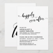 Happily Ever After Hearts Script Ontvangst Alleen Kaart (Voorkant / Achterkant)