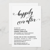 Happily Ever After Hearts Script Ontvangst Alleen Kaart (Voorkant / Achterkant)