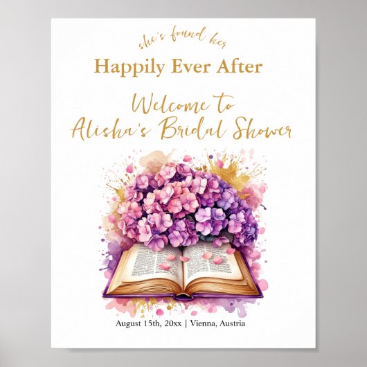 Happily Ever After Hortensia Bruidsdouche Poster (Voorkant)