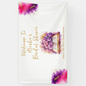 Happily Ever After Hortensia Bruiloftfeestje Spandoek (Verticaal)
