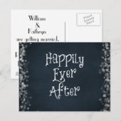 Happily Ever After Huwelijk of Jubileum Aankondigingskaart (Voorkant / Achterkant)