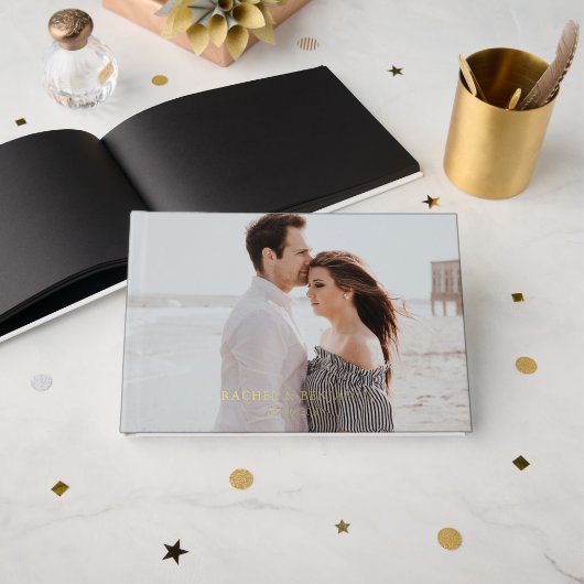 Happily Ever After Huwelijksfoto op maat Gastenboek (Voorkant open)